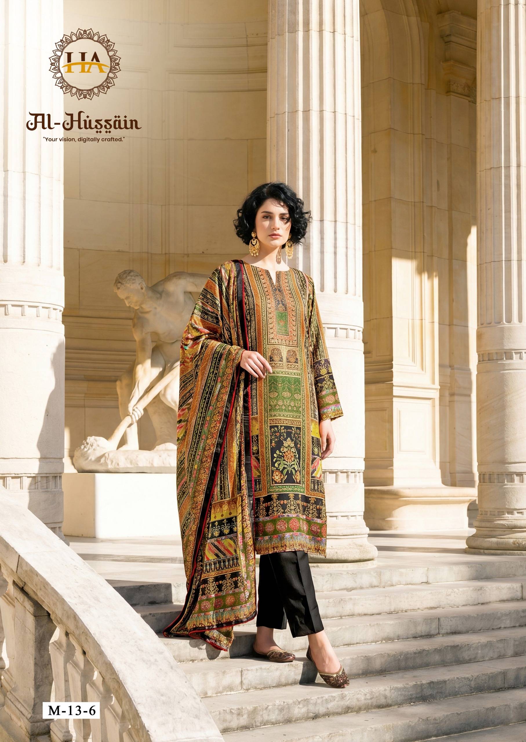 AL HUSSAIN By Alok Suit Beautiful Festive Suits Stylish Fancy Colorful Casual Wear & Ethnic Wear Pure jam Print Dresses At Wholesale Price
